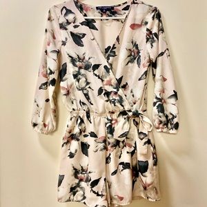 Cute Floral Romper in Dusty Pink (S)
